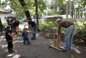 Seilmacher bei der Arbeit