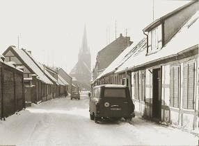 Die Rohrstrae von Stendal im Winter
